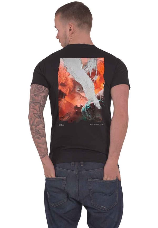 Muse T Shirt Will of the people Cover Collage Band Logo Official Mens Black