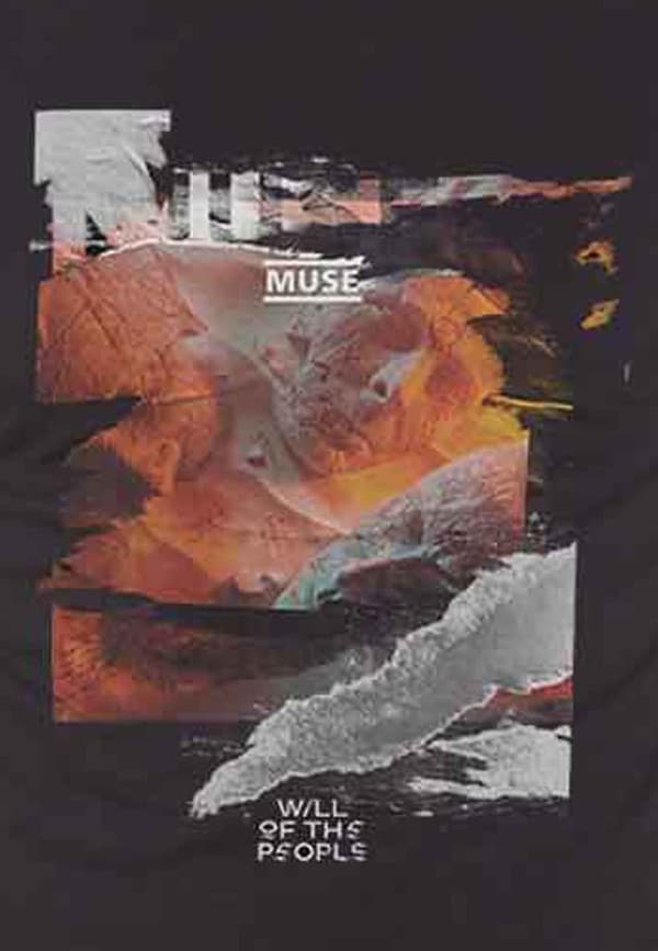 Muse T Shirt Will of the People Band Logo Official Mens Black