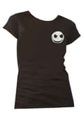 Miniatyrbild 4 av 4: The Nightmare Before Christmas T Shirt Jack Skull Pocket Logo Womens skinny Fit