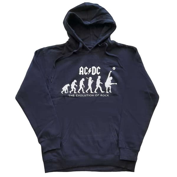 AC/DC Unisex Pullover Hoodie: Evolution of Rock (Large)