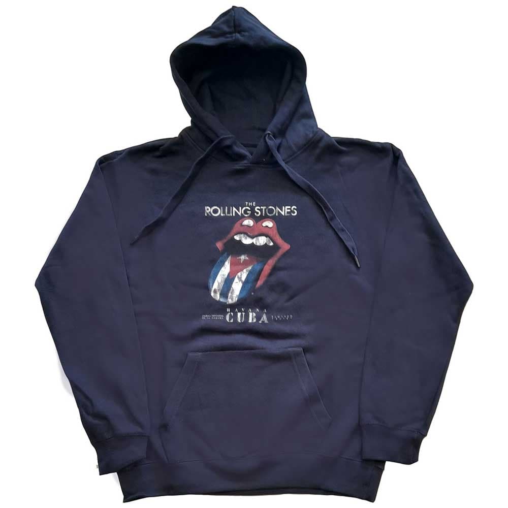 The Rolling Stones Unisex Pullover Hoodie: Havana Cuba (Medium)