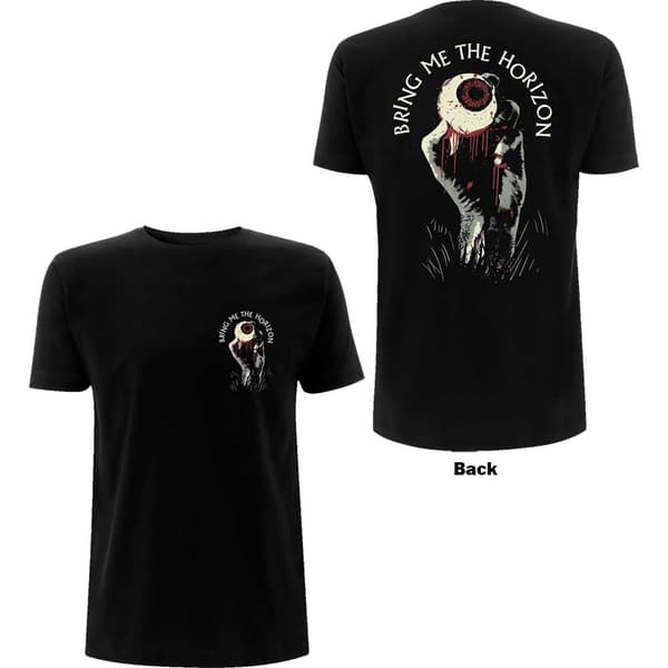 Bring Me The Horizon Unisex T-Shirt: Zombie Eye (Back Print) (Small)