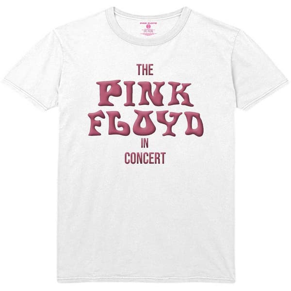 Pink Floyd Unisex T-Shirt: In Concert (Puff Print) (Large)