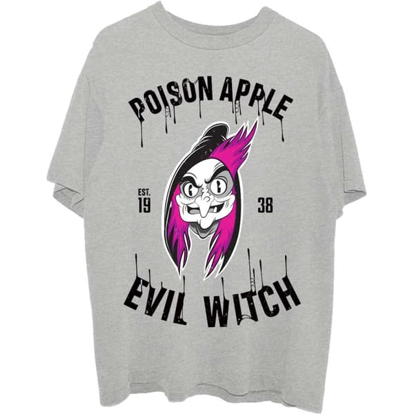 Disney Unisex T-Shirt: Snow White Evil Witch Poison Apple  (Small)