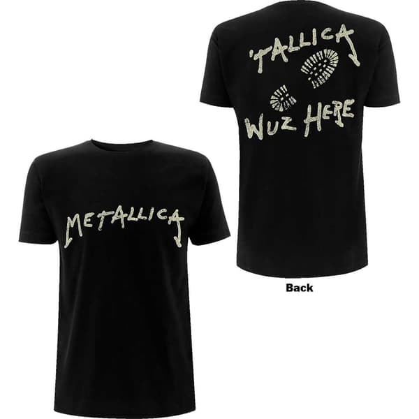 Metallica Unisex T-Shirt: Wuz Here (Back Print) (Medium)