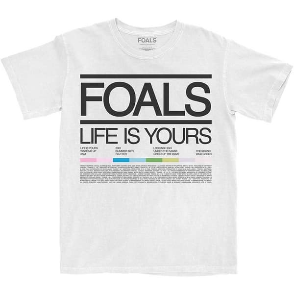 Foals Unisex T-Shirt: Life Is Yours Song List (Small)