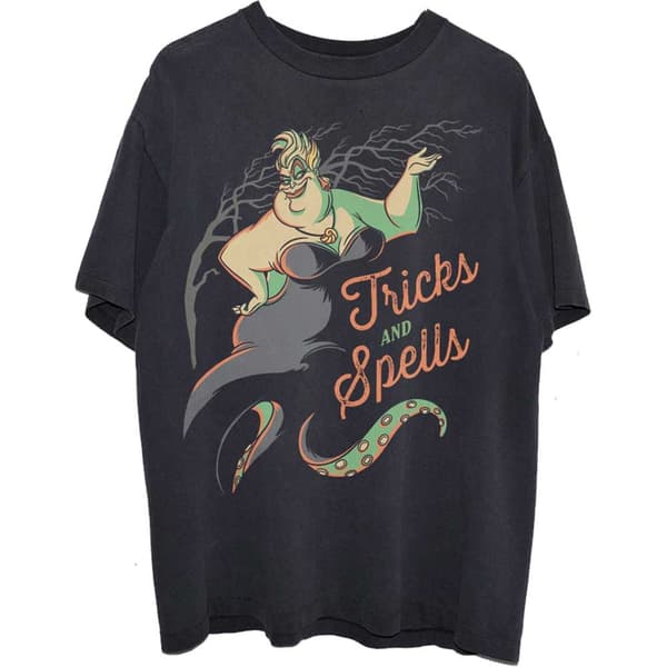 Disney Unisex T-Shirt: Little Mermaid Ursula Tricks & Spells  (Small)