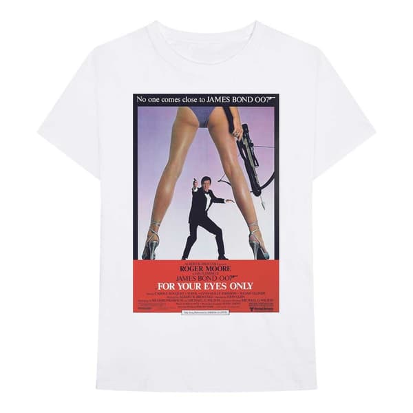James Bond 007 Unisex T-Shirt: For Your Eyes Poster (Small)
