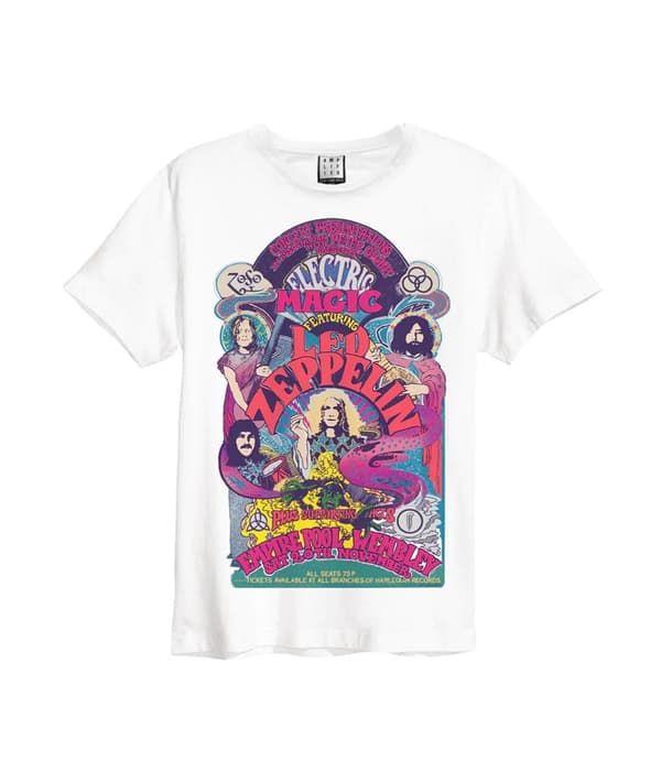 Led Zeppelin: Electric Magic Amplified Vintage White Medium T Shirt