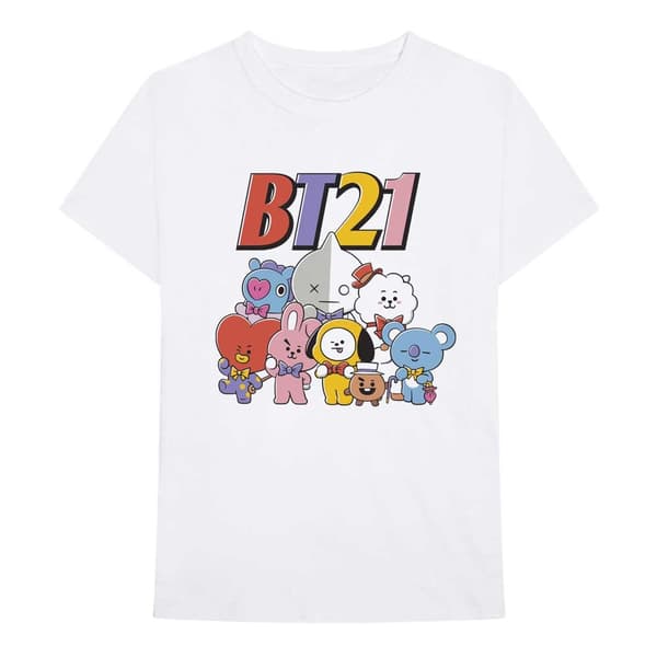 BT21 Unisex T-Shirt: Colourful Squad (Large)