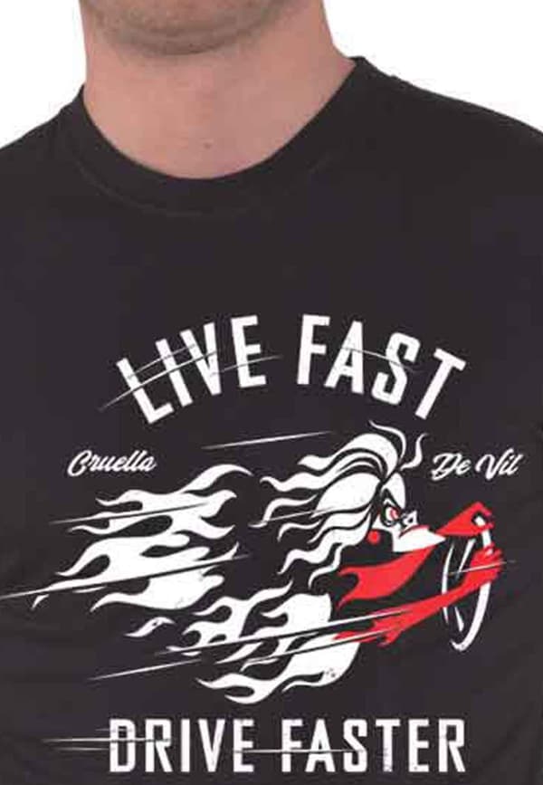 101 Dalmations Cruella Live Faster T Shirt
