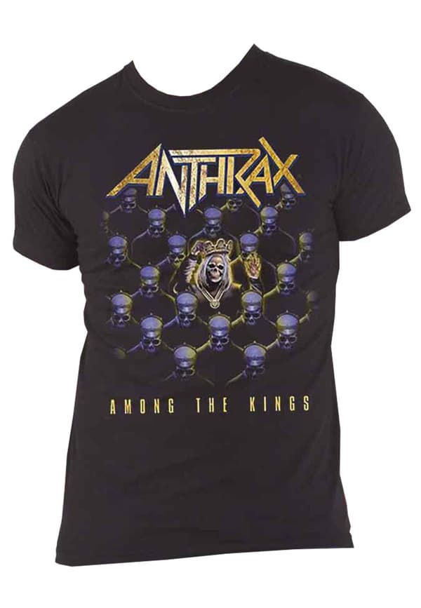 Anthrax T Shirt Among The Kings Band Logo Official Mens Black