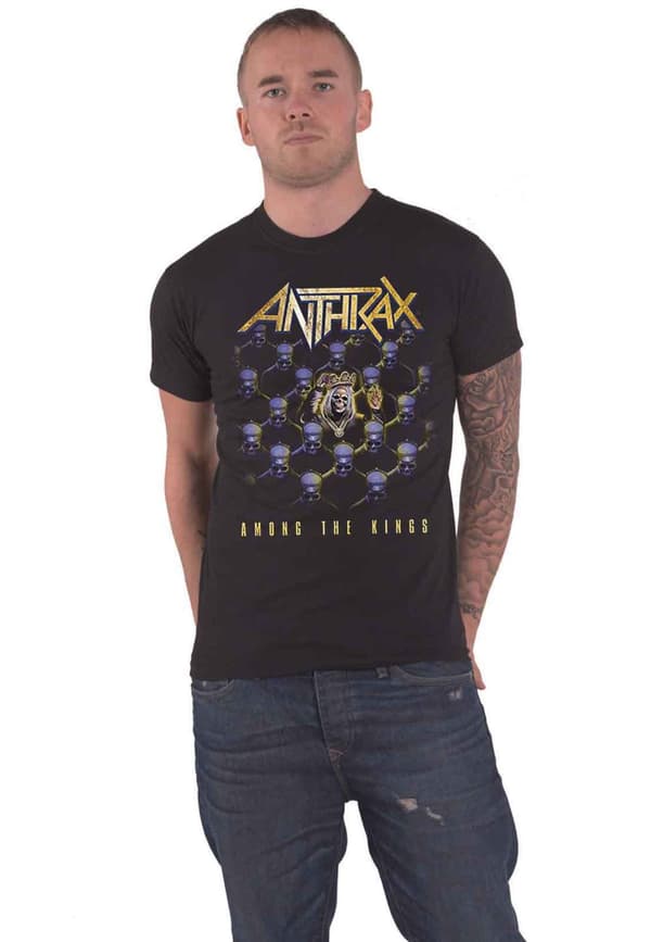Anthrax T Shirt Among The Kings Band Logo Official Mens Black