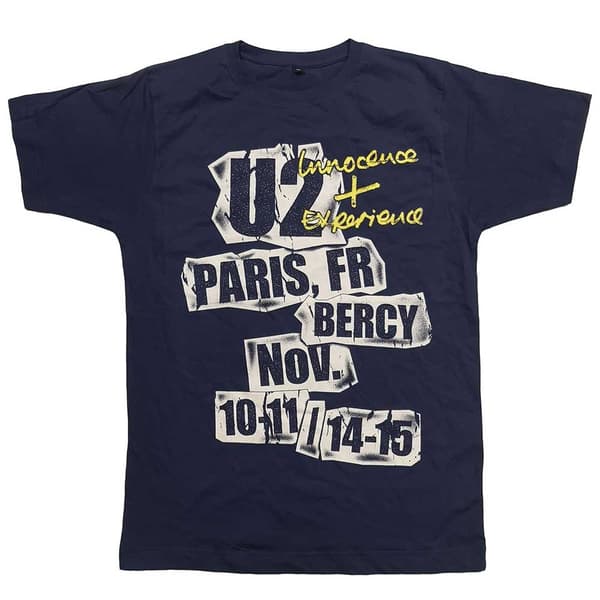 U2 Unisex T-Shirt: I+E Paris Event 2015 (X-Large)