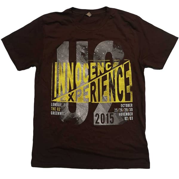 U2 Unisex T-Shirt: I+E London Event 2015 (Large)