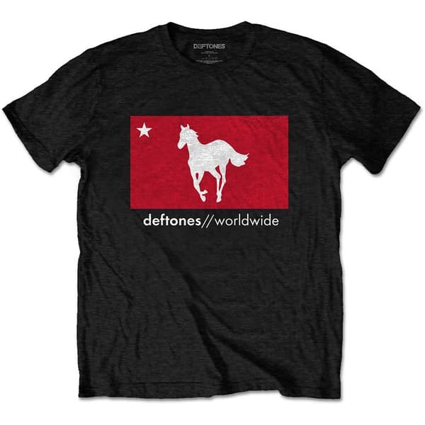 Deftones Unisex T-Shirt: Star & Pony (Large)