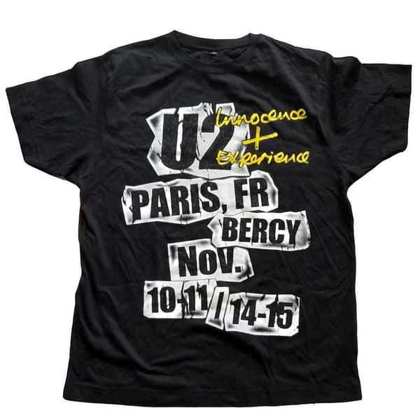 U2 Unisex T-Shirt: I+E Paris Event 2015 (Medium)