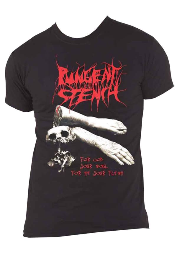 Pungent Stench T Shirt For God Your Soul Band Logo Official Mens Black