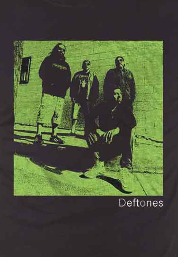 Deftones T Shirt Green Photo Band Logo Official Unisex Black