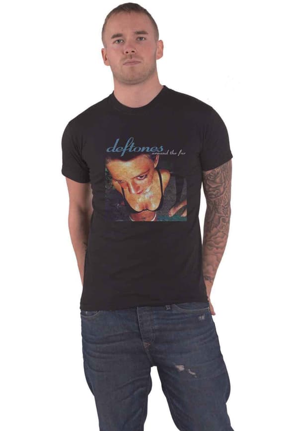 Deftones T Shirt Around the Fur Band Logo Official Unisex Black