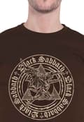 Miniatyrbild 3 av 4: Black Sabbath T Shirt Henry Pyramid Emblem Band Logo Official Unisex Brown