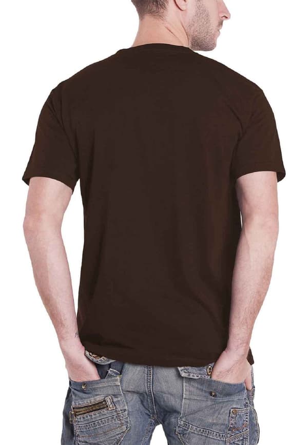 Black Sabbath T Shirt Henry Pyramid Emblem Band Logo Official Unisex Brown