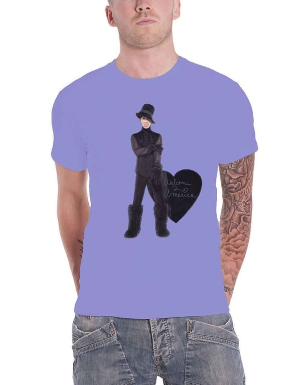 Prince T Shirt Heart Purple Logo Official Purple