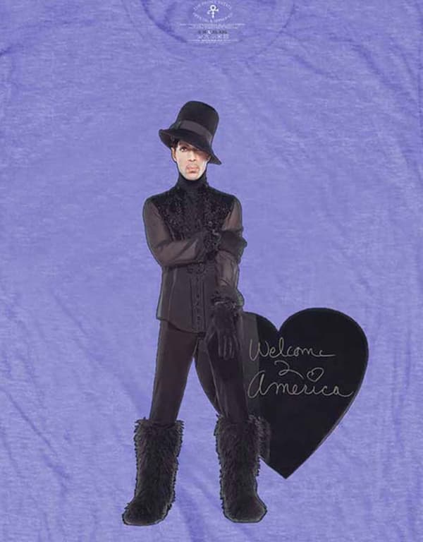 Prince T Shirt Heart Purple Logo Official Purple