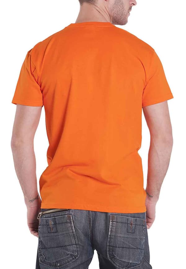Fleetwood Mac T Shirt Tour 1970 Peacock Band Logo Official Unisex Orange