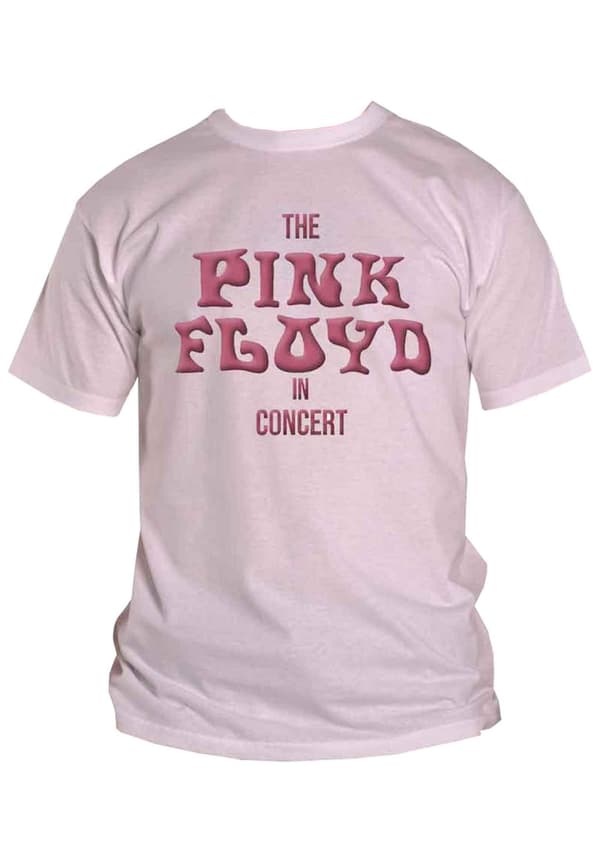 Pink Floyd T Shirt In Concert Puff Print Logo Official Unisex White