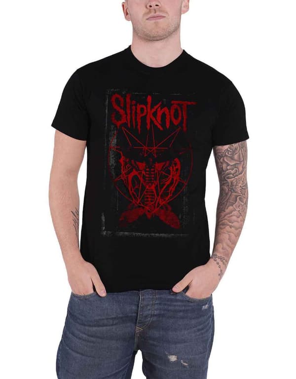 Slipknot T Shirt Dead Effect Band Logo Gray Chapter Official Mens Black Black XXL