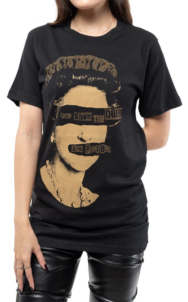 The Sex Pistols T Shirt God Save The Queen Diamante Official Unisex Black