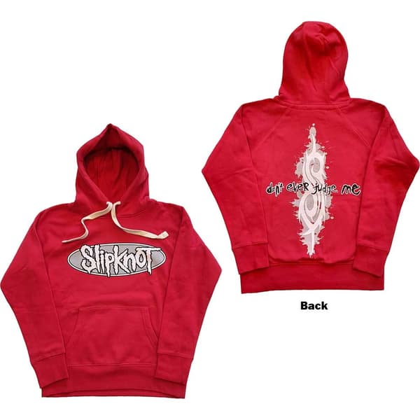 Slipknot Unisex Pullover Hoodie: Don't Ever Judge Me (Back Print) (Large)