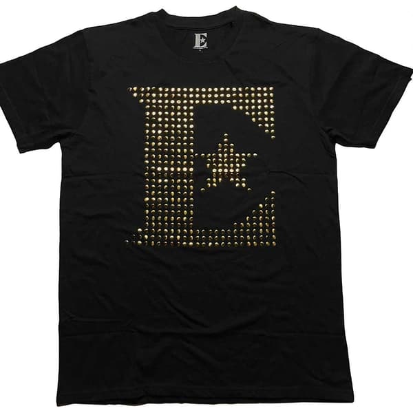 Elton John Unisex T-Shirt: E Logo (Diamante) (XX-Large)