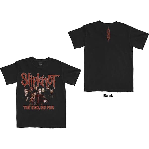 Slipknot Unisex T-Shirt: The End, So Far Group Photo (Back Print) (Medium)