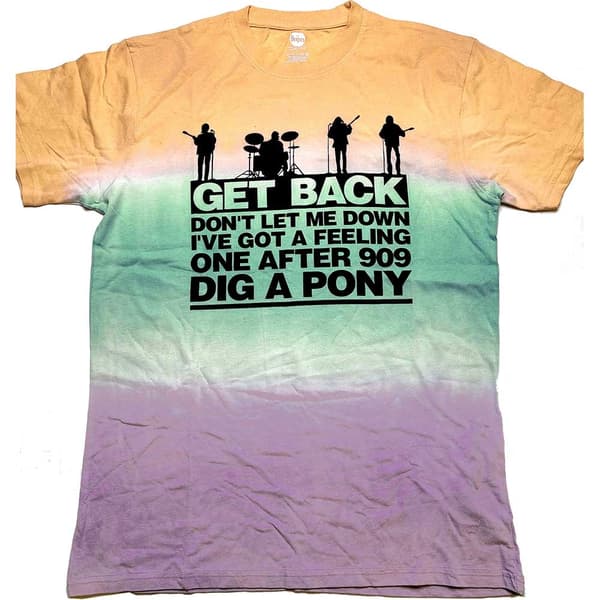 The Beatles Unisex T-Shirt: Get Back Gradient (Dye-Wash) (XX-Large)