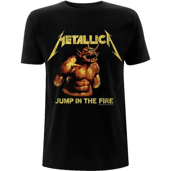 Metallica Unisex T-Shirt: Jump In The Fire Vintage (Large)