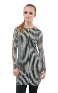 Miniatyrbild 1 av 4: Beetlejuice Dress Stripes Logo Official Long Sleeve Mesh Bodycon Womens Girls