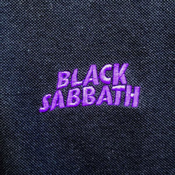 Black Sabbath Polo Shirt Wavy Band Logo Official Unisex Black