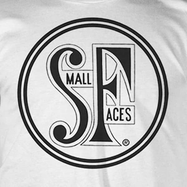 Small Faces T Shirt Band Logo Official Mens White