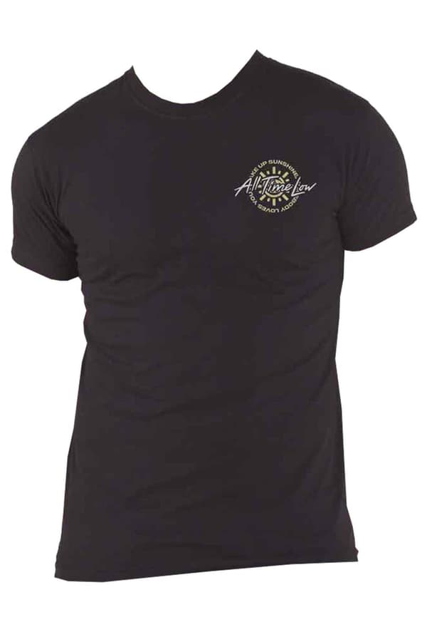 All Time Low T Shirt Wake Up Sunshine Track List Official Unisex Black