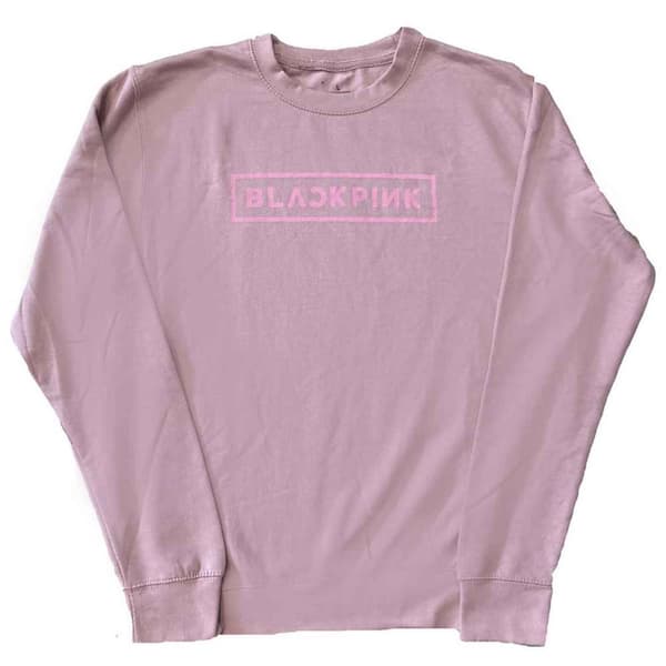 BlackPink Sweatshirt Band Logo Official Unisex Pink