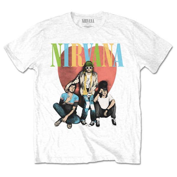 Nirvana T Shirt Heart Band Logo Official Unisex White White M