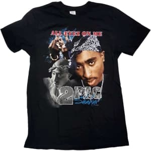 Tupac - All Eyez Homage Uni Bl T-Shirt L