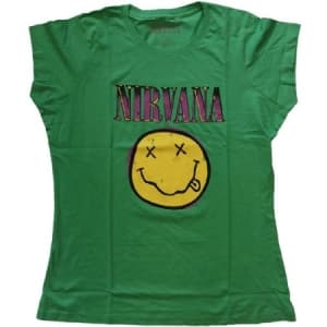 Nirvana - Nirvana Ladies T-Shir : Xerox Smiley Pink S
