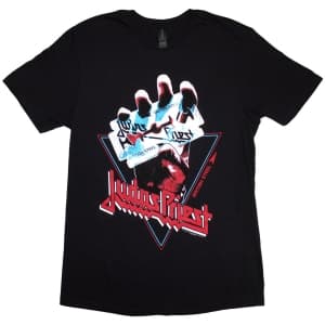 Judas Priest - Unisex T-Shirt: British Steel Hand Triangle