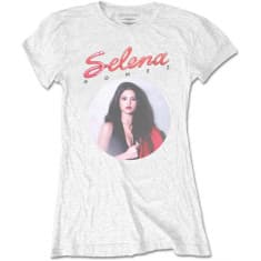 Selena Gomez - 80's Glam (Large) Ladies White T-Shirt