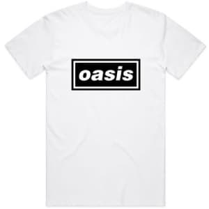Oasis - Decca Logo (Medium) Unisex White T-Shirt
