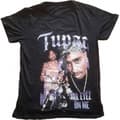 Pikkukuva 1 / 2: Tupac - All Eyez Blue Homage (Small) Ladies Black T-Shirt