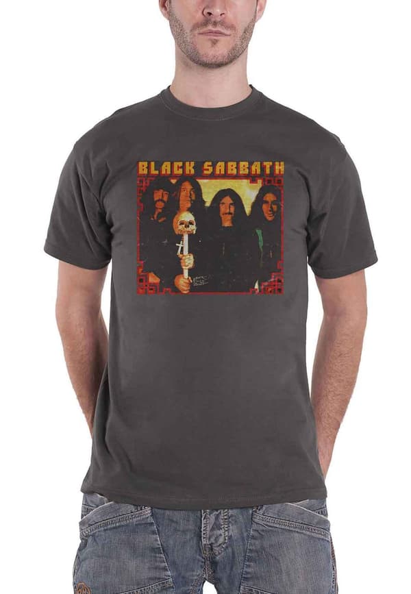 Black Sabbath T Shirt Japan Photo Band Logo Official Unisex Charcoal Grey
